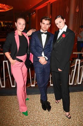 Sonja Gerhardt, Lucas Reiber und Lea van Acken bei der Aftershow Party nach der 71. Verleihung des Deutschen Filmpreises 2021 im Palais am Funkturm in der Messe Berlin. Berlin, 01.10.2021