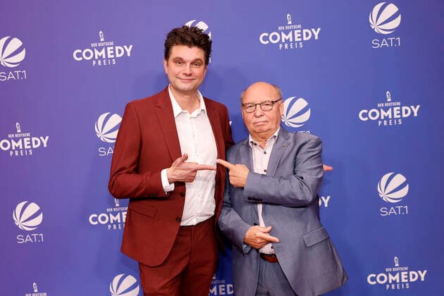 Lutz van der Horst und Hans-Joachim Heist bei der Verleihung des 25. Deutschen Comedypreises 2021 in Brainpool TV Studio. Köln, 01.10.2021