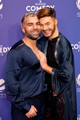 Rafi Rachek und Sam Dylan bei der Verleihung des 25. Deutschen Comedypreises 2021 in Brainpool TV Studio. Köln, 01.10.2021