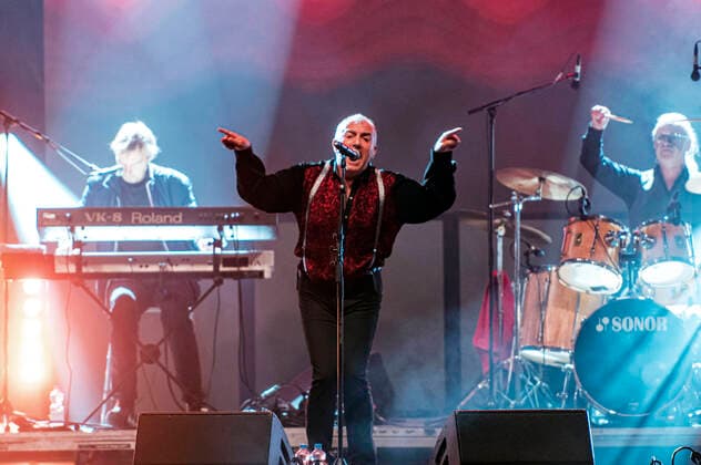 Andreas Kulle Dziuk, Andre Herzberg und Stefan Dohanetz von Pankow live beim Canaletto - Das Dresdner Stadtfest 2021 auf der Bühne Theaterplatz. Dresden, 03.10.2021