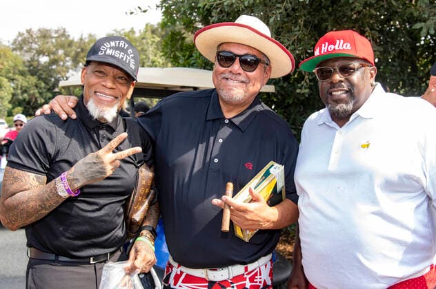 D.L. Hughley, George Lopez und Cedric the Entertainer beim 14. George Lopez Celebrity Golf Classic Turnier im Lakeside Country Club. Toluca Lake, 04.10.2021