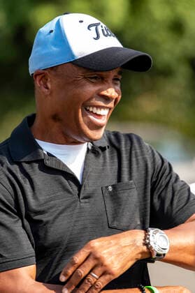 Sugar Ray Leonard beim 14. George Lopez Celebrity Golf Classic Turnier im Lakeside Country Club. Toluca Lake, 04.10.2021