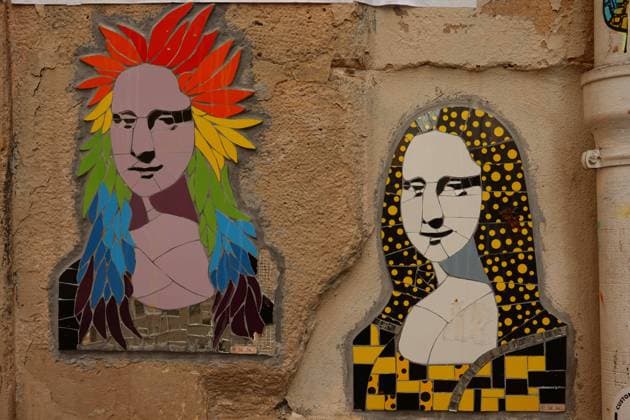 Paris, Marais, Street Art, Mona Lisa *** Paris, Marais, Street Art, Mona Lisa