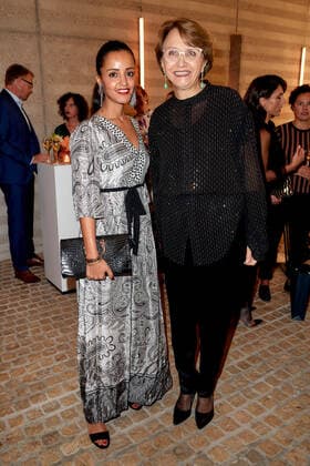 Bold Woman Award 2021 Sawsan Chebli und Anne-Marie Descotes beim Empfang vor der Verleihung des Bold Woman Awards von Veuve Clicquot in der Französischen Botschaft in Berlin. Copyright: xEventpressxGolejewskix