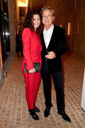 Bold Woman Award 2021 Florian Langenscheidt mit Freundin Andrea Bury beim Empfang vor der Verleihung des Bold Woman Awards von Veuve Clicquot in der Französischen Botschaft in Berlin. Copyright: xEventpressxGolejewskix