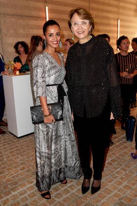 Bold Woman Award 2021 Sawsan Chebli und Anne-Marie Descotes beim Empfang vor der Verleihung des Bold Woman Awards von Veuve Clicquot in der Französischen Botschaft in Berlin. Copyright: xEventpressxGolejewskix