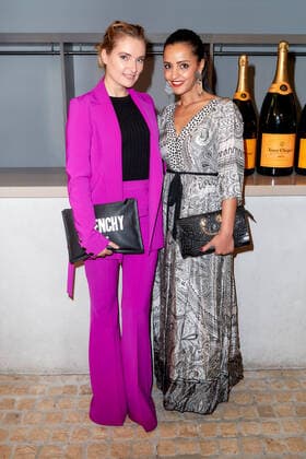 Bold Woman Award 2021 Marie von den Benken und Sawsan Chebli beim Empfang vor der Verleihung des Bold Woman Awards von Veuve Clicquot in der Französischen Botschaft in Berlin. Copyright: xEventpressxGolejewskix
