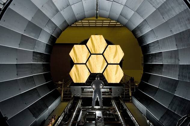June 2, 2021, United States: Handout photo dated April 15, 2011 of engineer Ernie Wright looks on as the first six flight ready James Webb Space Telescope s primary mirror segments are prepped to begin final cryogenic testing at s Marshall Space Flight Center. Last summer, and the European Space Agency (ESA) set an October 31, 2021, launch date for the $ 10 billion James Webb Space Telescope, but it s having to delay the science observatory s trip into space once again. Thankfully, the launch might take place just a few weeks later, in November or early December. A rescheduled date is unlikely to be confirmed until later this summer or perhaps in the fall. The instrument, successor to s Hubble Space Telescope, which is the largest s - ZUMAz03_ 20210602_ska_z03_286 Copyright: xNASAx
