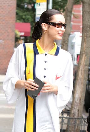 NEW YORK, NY - October 08: Bella Hadid seen in Soho in New York City on October 08, 2021. Copyright: xRWx