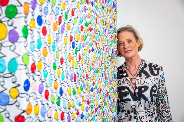Bilder des Jahres 2021, Entertainment 10 Oktober Entertainment Themen der Woche KW40 Entertainment Bilder des Tages Princess Delphine pictured during the exhibition Delphine van Saksen-Coburg , at the Guy Pieters Art Gallery, in Knokke, Sunday 10 October 2021.  KURTxDESPLENTER 3110829