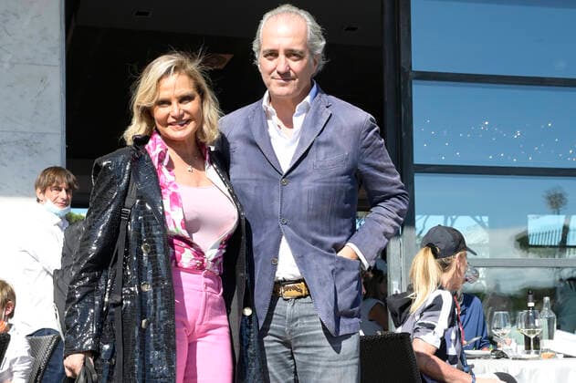 October 10, 2021, Rome, Italy: Simona Ventura and Giovanni Terzi attend the Tennis & Friends event organized by the Agostino Gemelli University Polyclinic Foundation and CONI, in favor of Health and Sport for the development of psychophysical well-being which was held at the Foro Italico. Rome Italy - ZUMAs197 20211010_zaa_s197_042 Copyright: xMarioxCartellix