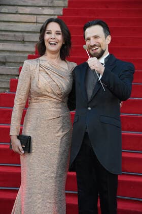 Desiree Nosbusch, Cornelius Meister beim Opus Klassik 2021 im Konzerthaus am Gendarmenmarkt in Berlin am 10.10.2021