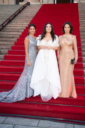 Fatma Said, Sonya Yoncheva und Desiree Nosbusch bei der Verleihung des Opus Klassik 2021 im Konzerthaus am Gendarmenmarkt. Berlin, 10.10.2021