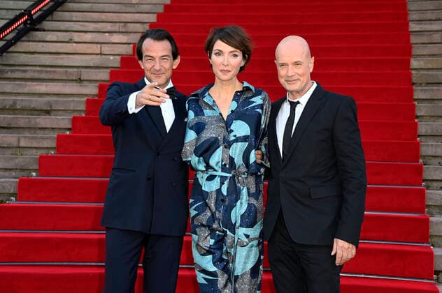 Hans-Werner Meyer, Julia Koschitz und Christian Berkel bei der Verleihung des Opus Klassik 2021 im Konzerthaus am Gendarmenmarkt. Berlin, 10.10.2021