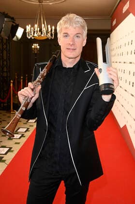 Martin Fröst bei der Verleihung des Opus Klassik 2021 im Konzerthaus am Gendarmenmarkt. Berlin, 10.10.2021