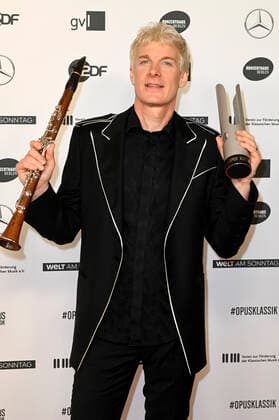 Martin Fröst bei der Verleihung des Opus Klassik 2021 im Konzerthaus am Gendarmenmarkt. Berlin, 10.10.2021