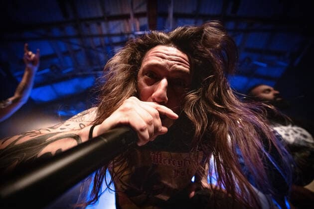 Baest Copenhagen, Denmark. 08th, October 2021. The Danish death metal band Baest performs a live concert at Pumpehuset in Copenhagen. Here vocalist Simon Olsen is seen live on stage. Copenhagen Denmark  Copyright: xGonzalesxPhoto PeterxTroestx