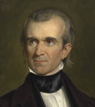James Polk was the 11th President of the United States, serving from 1845-1849. He provoked the Mexican-American War 1846-48, and greatly expanded US territory. Cropped detail from a January-February, 1846 portrait by George P.A. Healy (BSIC_2020_12_35) PUBLICATIONXNOTxINxCANxCHNxFRAxITAxJPNxNORxPOLxRUSxESPxUKxUSA