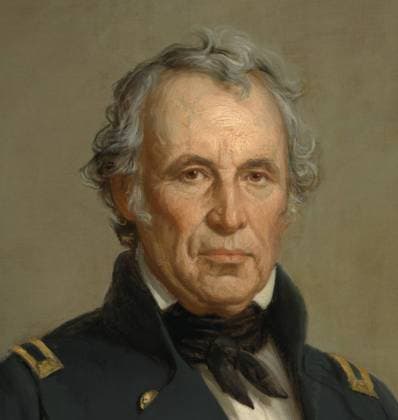 Zachary Taylor, 12th President of the United States, serving from 1849 until his sudden death on July 9, 1850. George P. A. Healy, painted this 1860 posthumous portrait of Taylor in his army uniform. Cropped detail from the Healy painting (BSIC_2020_12_41) PUBLICATIONXNOTxINxCANxCHNxFRAxITAxJPNxNORxPOLxRUSxESPxUKxUSA