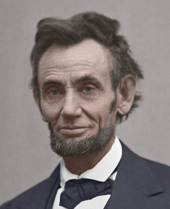 Abraham Lincoln, 16th President of the United States, serving from 1861-1865. Mathew Brady Studio photography taken by Alexander Gardner, Feb. 5, 1865. Digital color by Barbara Cushing Schultz, 2020 (BSIC_2020_10_10) PUBLICATIONXNOTxINxCANxCHNxFRAxITAxJPNxNORxPOLxRUSxESPxUKxUSA