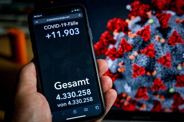 Coronavirus in Deutschland - Covid-19-Dashboard des Robert Koch-Institut 13.10.2021: Robert Koch-Institut: 7-Tage-Inzidenz 65,4. 7-Tage-Fallzahl 54.415. COVID-19-Fälle 4.330.258. Zugang um 11.903 gegenüber dem Vortag. COVID-19-Todesfälle 94.389. Zugang um 92 gegenüber dem Vortag.