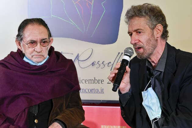 Renzo Rossellini and Roberto Petrocchi during the Press conference for the presentation of Roberto Rossellini International Award at Spazio Roma Lazio Film Commission - Oct 15th 2021