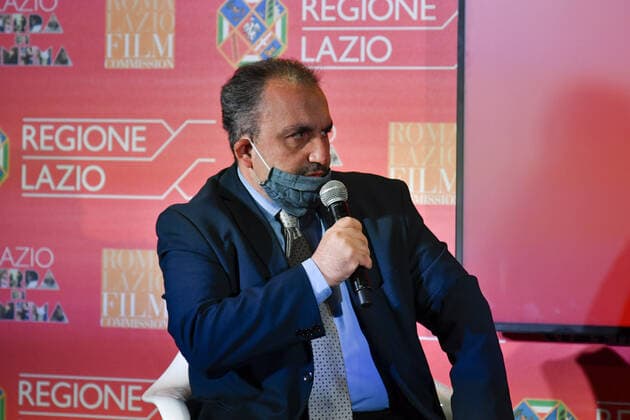 Alessandro Germani during the Press conference for the presentation of Roberto Rossellini International Award at Spazio Roma Lazio Film Commission - Oct 15th 2021