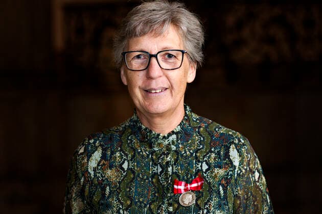 Dänemark, Medal of Merit Verdienstorden Verleihung in Kopenhagen Konsulent i Gaeldsstyrelsen , Merete Hansen, Lundby, takkede for Fortjenstmedaljen ved Audiensen paa Christians slot. mandag den 18 oktober 2021 , Copenhagen Copyright: KeldxNavntoft KeldxNavntoftx COP101 spdk20211018-152142-L