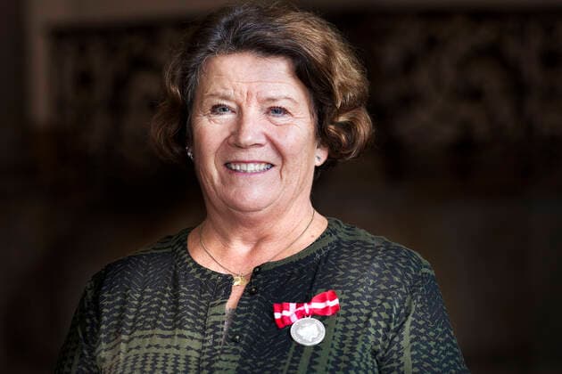 Dänemark, Medal of Merit Verdienstorden Verleihung in Kopenhagen Boernehaveklasseleder paa Broendbyoester Skole Hanne Orup , Broendby, takkede for Fortjenstmedaljen ved Audiensen paa Christiansborg slot. mandag den 18 oktober 2021 , Copenhagen Copyright: KeldxNavntoft KeldxNavntoftx COP101 spdk20211018-152156-L