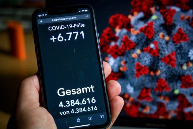 Coronavirus in Deutschland - Covid-19-Dashboard des Robert Koch-Institut 19.10.2021: Robert Koch-Institut: 7-Tage-Inzidenz 75,1. 7-Tage-Fallzahl 62.475. COVID-19-Fälle 4.384.616. Zugang um 6.771 gegenüber dem Vortag. COVID-19-Todesfälle 94.716. Zugang um 88 gegenüber dem Vortag.