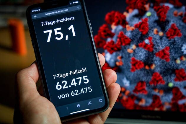 Coronavirus in Deutschland - Covid-19-Dashboard des Robert Koch-Institut 19.10.2021: Robert Koch-Institut: 7-Tage-Inzidenz 75,1. 7-Tage-Fallzahl 62.475. COVID-19-Fälle 4.384.616. Zugang um 6.771 gegenüber dem Vortag. COVID-19-Todesfälle 94.716. Zugang um 88 gegenüber dem Vortag.