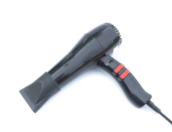 Hair dryer on white background, hair beauty concept Copyright: xx 24987464