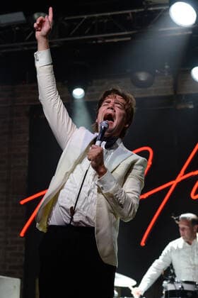 FORT LAUDERDALE FL - OCTOBER 19: Howlin Pelle Almqvist of The Hives performs at Revolution Live on October 19, 2021 in Fort Lauderdale, Florida. Copyright: xmpi04x