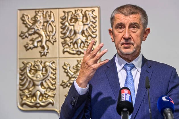 The epidemic situation has worsened extraordinarily and the ministry must react to it, outgoing Czech Prime Minister Andrej Babis (ANO) said during the press conference in Prague, Czech Republic, October 20, 2021. (CTKxPhoto VitxSimanek) CTKPhotoP2021102007145  VIS 002