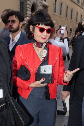 Quentin Tarantino in via Condotti. In the photo: Elisabetta Sgarbi  Copyright: x xIPAx xRomax