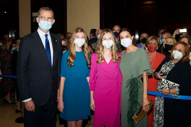 21-10-2021 Oviedo Princess Leonor and King Felipe and Queen Letizia and Princess Sofia attend the 29th edition of the Princess Asturias awards concert at the conference center auditorium Plaza de la Gesta in Oviedo (Asturias). No Spain Â  Copyright: xPPEx