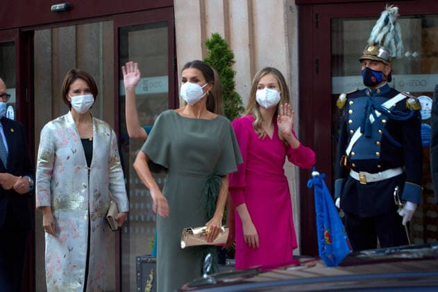 Spain: Royal Spanish family arrives Oviedo The Spanish royal family, the kings Felipe VI and Dona Leticia, and the princesses Dona Sofia and the infanta Dona Leonor have arrived in Oviedo to attend the concert in honor of maestro Rodrigo. Asturias Spain Copyright: MercedesxMenendez