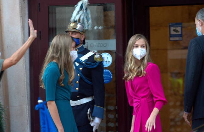 Spain: Royal Spanish family arrives Oviedo The Spanish royal family, the kings Felipe VI and Dona Leticia, and the princesses Dona Sofia and the infanta Dona Leonor have arrived in Oviedo to attend the concert in honor of maestro Rodrigo. Asturias Spain Copyright: MercedesxMenendez