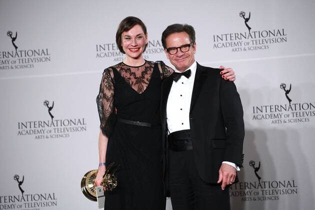 **FILE PHOTO** Peter Scolari Has Passed Away. NEW YORK, NY - NOVEMBER 21: Christiane Paul poses with the Best Performance by an Actress award in the press room during the 44th International Emmy Awards at New York Hilton on November 21, 2016 in New York City. Copyright: xDiegoxCorredor MediaPuchx