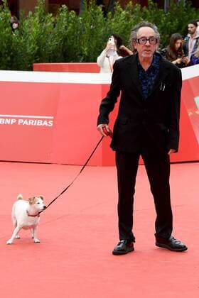 Roma Cinema Fest 2021, Film Fest, Tim Burton s Red Carpet. Pictured: Tim Burton and the dog Levi  Copyright: xMaurizioxD Avanzox xIPAx xDxAvanzo Provvisionatox
