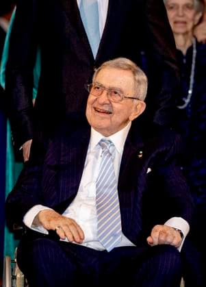 23-10-2021 Greece Wedding of Prince Philippos of Greece and Denmark and Princess Nina-Nastassja Flohr at the Metropolitan Cathedral of Athens. King Constantine II of Greece Â  Copyright: xPPEx