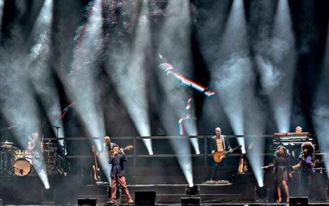 Den engelske singer-songwriter, Rick Astley paa scenen i Royal Arena i Koebenhavn loerdag den 23. oktober 2021. , Copenhagen Copyright: TorbenxChristensen TorbenxChristensenx COP200 spdk20211024-002031-L
