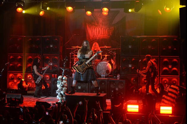 FORT LAUDERDALE FL - OCTOBER 26: John DeServio, Zakk Wylde, Jeff Fabb and Dario Lorina of Black Label Society perform at Revolution Live on October 26, 2021 in Fort Lauderdale, Florida. Copyright: xmpi04x