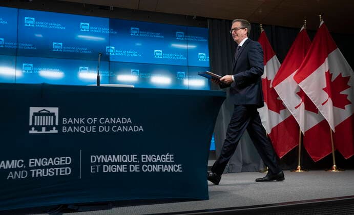 October 27, 2021, Ottawa, on, Canada: Bank of Canada Governor Tiff Macklem arrives for a news conference, in Ottawa, Wednesday, Oct. 27, 2021. Ottawa Canada  - ZUMAc35_ 20211027_zaf_c35_037 Copyright: xAdrianxWyldx