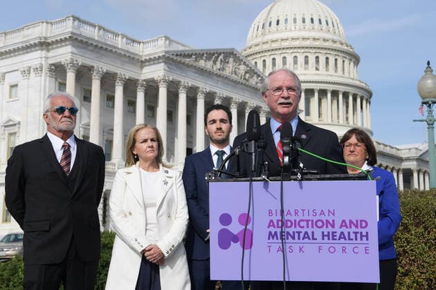 October 28, 2021, Washington, Distric of Columbia, USA: US Representative JOHN RUTHERFORD(R-FL) alongside other members from Bipartisan Addiction and Mental Health Task Force speaks during a press conference about combatting the Opioid Epidemic Crisis, today on October 28, 2021 at House Triangule Capitol Hill in Washington DC, USA. Washington USA - ZUMAn298 20211028_znp_n298_003 Copyright: xLeninxNollyx