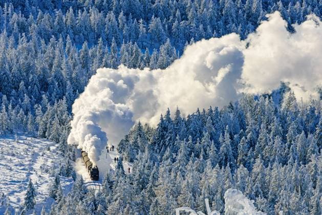 Harzer Schmalspurbahn, HSB-Bahn, Winter, Harz, Brocken, McPWRO *** Harz narrow gauge railway, HSB railway, winter, Harz, Brocken, McPWRO McPWRO