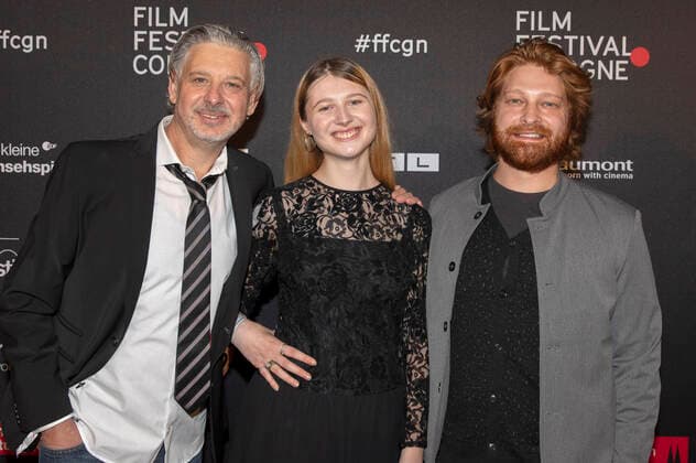 Micke Felgner, Smilla Felgner und Till Klein bei der Verleihung der Film Festival Cologne Awards 2021 auf dem 31. Film Festival Cologne 2021 im E-Werk. Köln, 28.10.2021