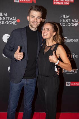 Patrick Mölleken und Katrin Wolter bei der Verleihung der Film Festival Cologne Awards 2021 auf dem 31. Film Festival Cologne 2021 im E-Werk. Köln, 28.10.2021