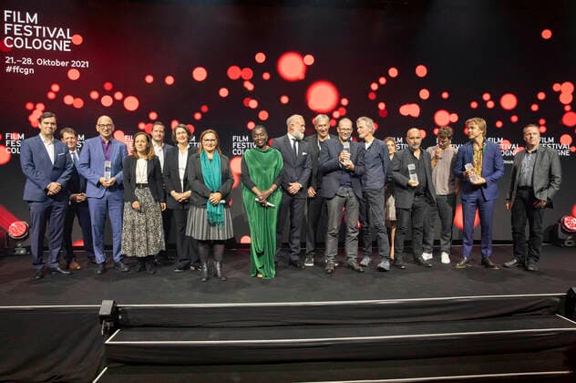 Die Preisträger und Laudatoren bei der Verleihung der Film Festival Cologne Awards 2021 auf dem 31. Film Festival Cologne 2021 im E-Werk. Köln, 28.10.2021