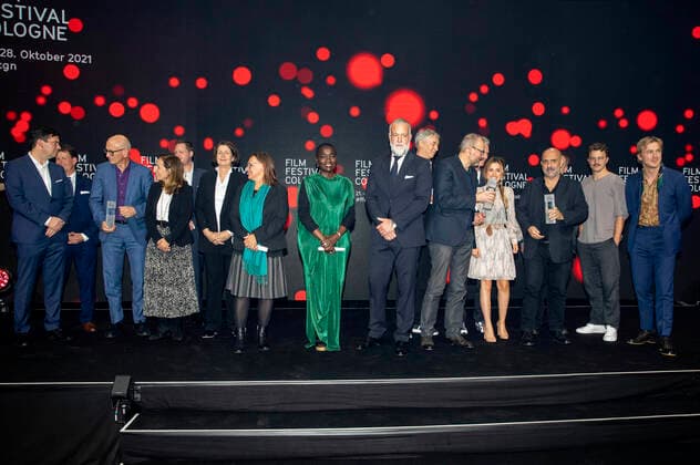 Die Preisträger und Laudatoren bei der Verleihung der Film Festival Cologne Awards 2021 auf dem 31. Film Festival Cologne 2021 im E-Werk. Köln, 28.10.2021